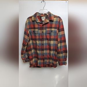 LL Bean heavyweight cotton plaid shirt